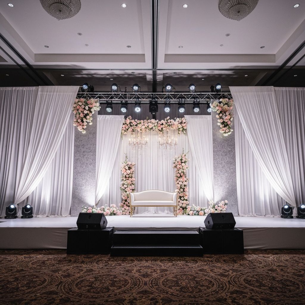 Elegant stage design for luxury events